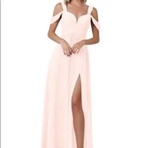 Azazie Lianne Dress in Rose Petal